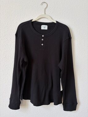 Sol Angeles Elm Henley Very Black Size Medium